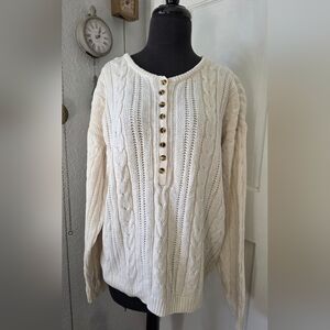 Vintage American Royal by Gloria Vanderbilt Cream Heavy Knit